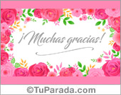Tarjeta de gracias especial