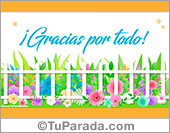 Tarjeta especial de gracias