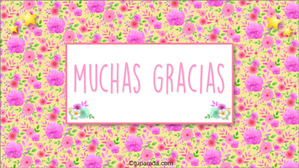 Tarjeta de Muchas gracias