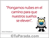 Frase para redes sociales - Pongamos nubes...