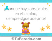Aunque haya obstáculos...
