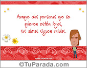 Aunque dos personas que se quieren estén lejos...