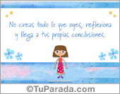 No creas todo lo que oyes...
