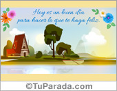 Tarjeta: Hoy es un buen día...