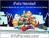 Feliz Navidad con ositos y pino