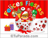 Tarjeta de felices fiestas circular