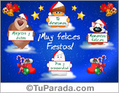 Tarjeta animada alegre de Navidad