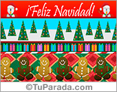 Tarjeta de Navidad con adornos y animación