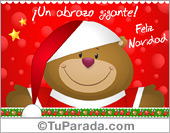 Tarjeta de Navidad con oso navideño