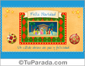 Tarjeta de Navidad con pesebre