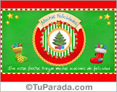 Postal de Navidad con pino