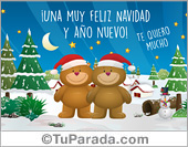 Tarjeta de Navidad con ositos