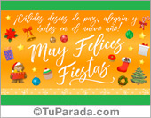 Tarjeta de cálidos deseos de felicidad