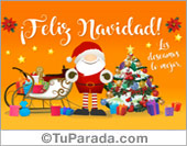 Tarjeta con Papá Noel especial para ti