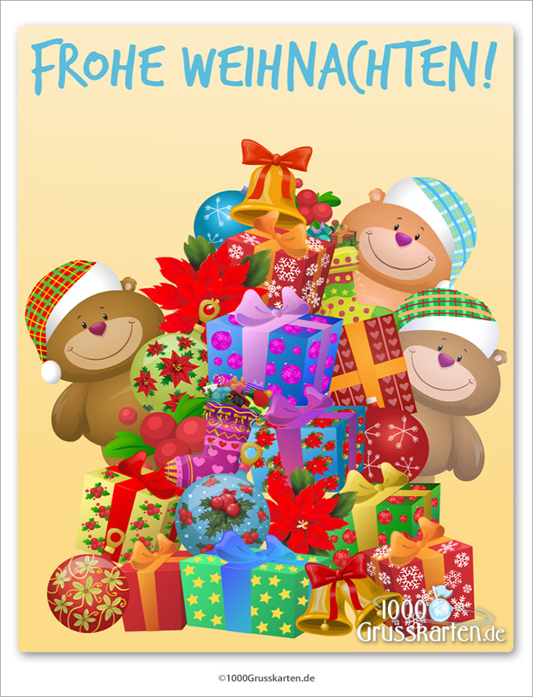 Frohe Weihnachts-E-Card mit herzlichen Wünschen