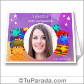 Tarjeta con fotos para imprimir