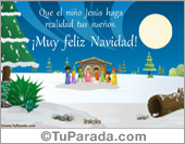 Tarjeta de pesebre de Navidad