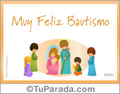 Tarjeta de Muy feliz Bautismo