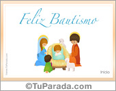 Tarjeta de Bautismo con niño
