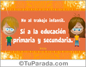 Tarjeta para la educación primaria y secundaria