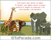 Tarjeta por los animales