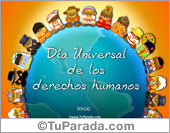 Tarjeta del día universal de los derechos humanos