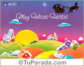 Paisaje con Papá Noel en trineo