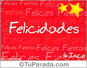 Tarjeta de Felicidades con fondo colorado
