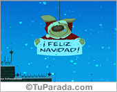 Tarjeta con mensaje de Papá Noel