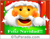 Feliz Navidad con cara de Papá Noel