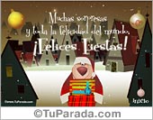Simpático oso con mensaje de felices fiestas