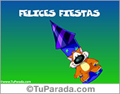 Felices Fiestas con fuego artificial