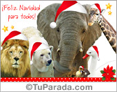Tarjeta de Navidad desde el zoológico
