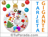 Tarjeta gigante de felices fiestas