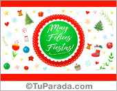 Muy felices fiestas con adornos