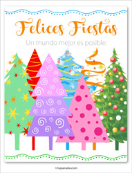 Tarjetas postales: Tarjeta de Felices Fiestas para compartir