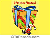 Felices fiestas con gatito y regalo