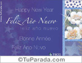 Feliz año nuevo con flores