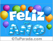 Tarjeta de feliz año pop