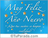 Tarjeta con estrellas de año nuevo