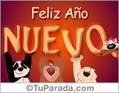 Tarjeta de Feliz año con osos