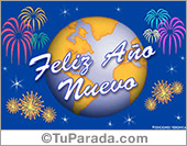 Feliz año nuevo con mundo festivo