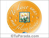 Te deseo unas muy felices fiestas