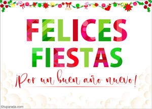 Tarjetas, postales: Felices Fiestas Formales