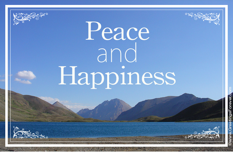Peace and happiness ecard
