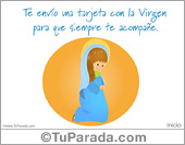 Tarjeta con la Virgen