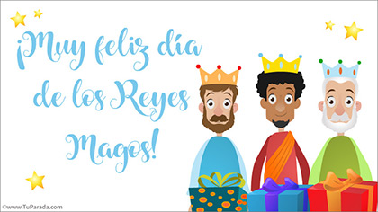 Tarjetas postales: Feliz día de los Reyes Magos