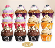 12 Cupcakes: bombón, vainilla, arándano y tramontana