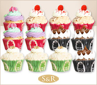 12 Cupcakes: Apple crumble, brownie, frambuesa y vainilla