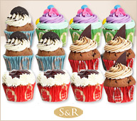 Set de 12 Cupcakes: Cheese Cake, Toffee, Óreo y vainilla